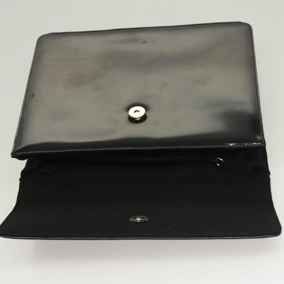 PRADA Hand Bag Canvas Black Silver Auth sw1249 - Picture 12 of 15